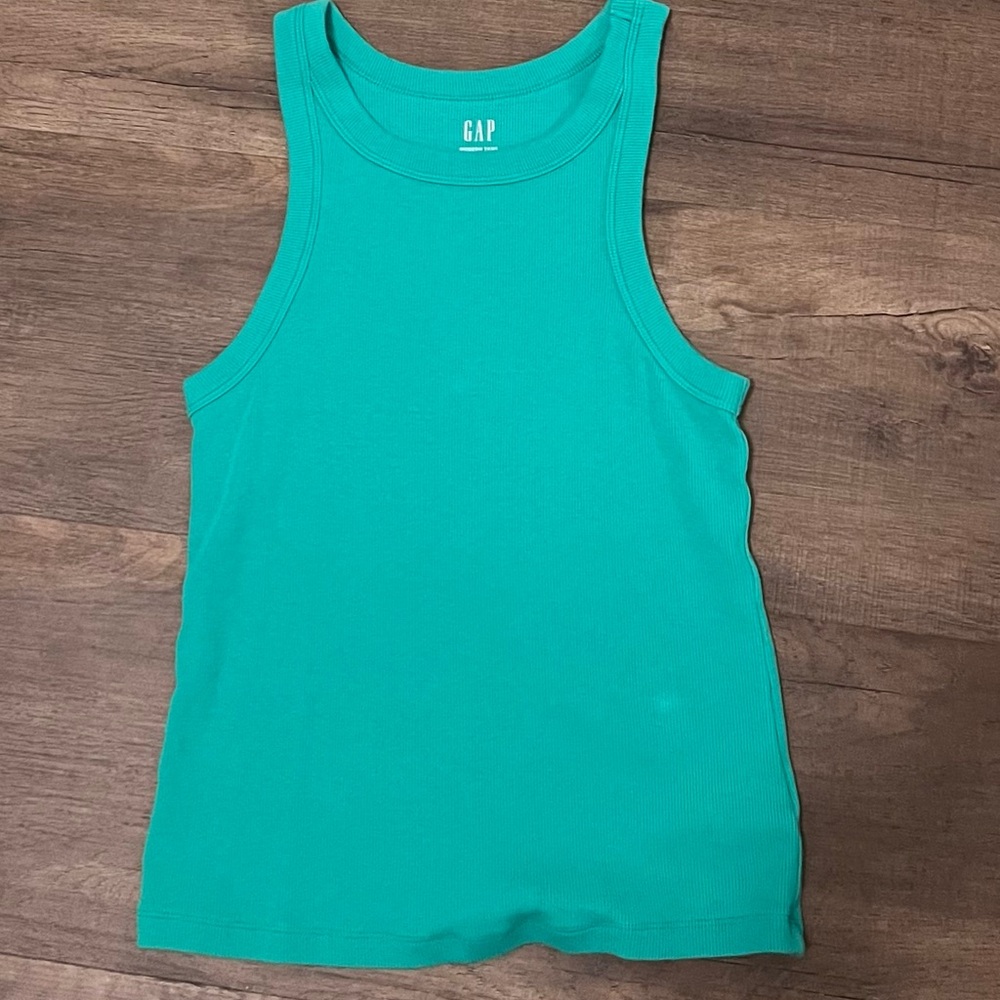 GAP Green Ribbed Tank Top